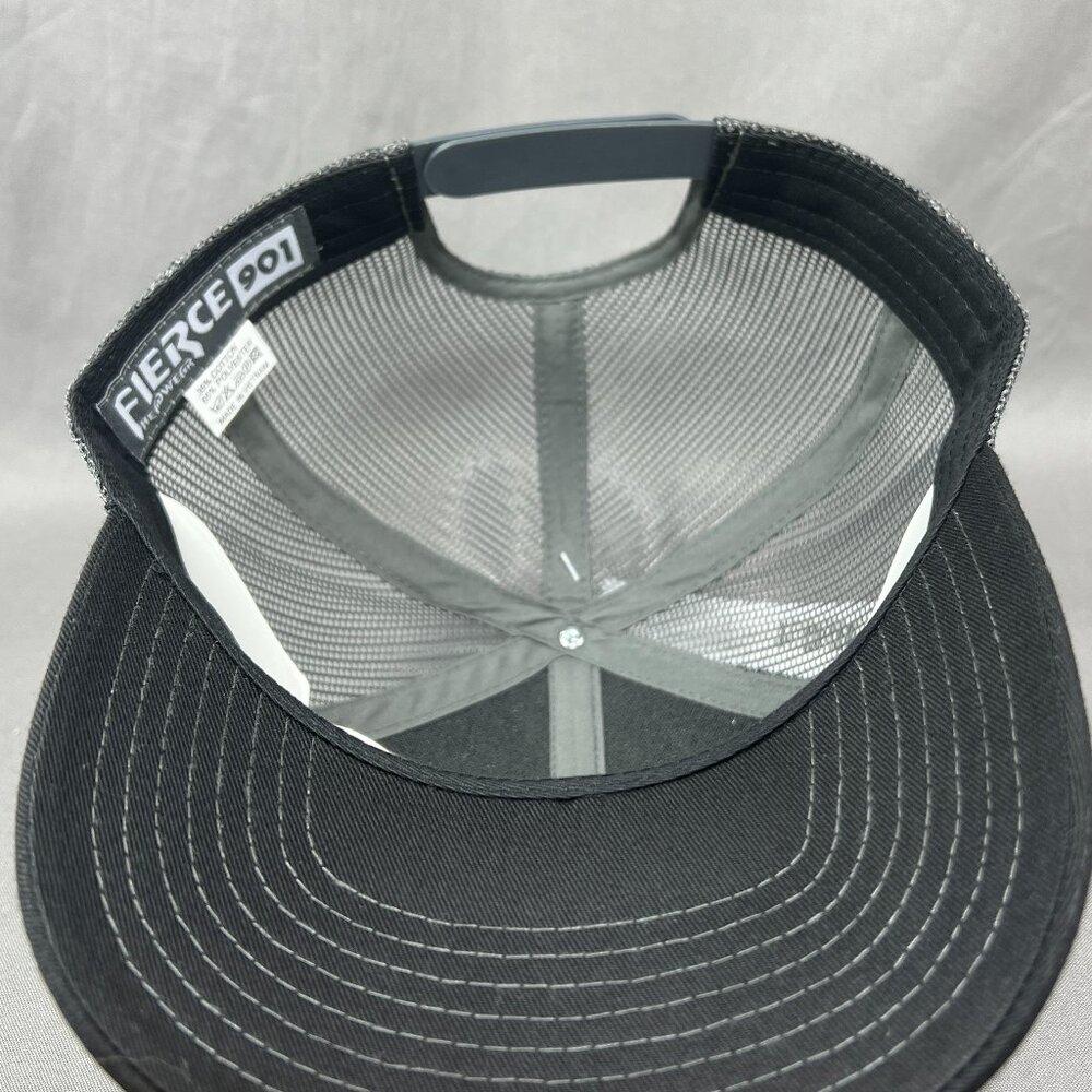 Skullz Antlers Fierce Snapback Hat Black Trucker Fishing Hunting Outdoor Mens - Picture 11 of 13
